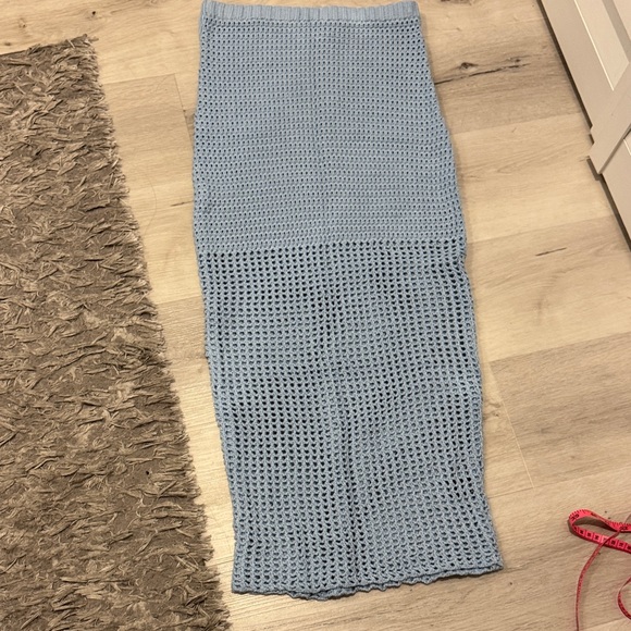 Jluxlabel NWT Power Blue Fira 2 piece Crochet Women Skirt Set. - Picture 5 of 12